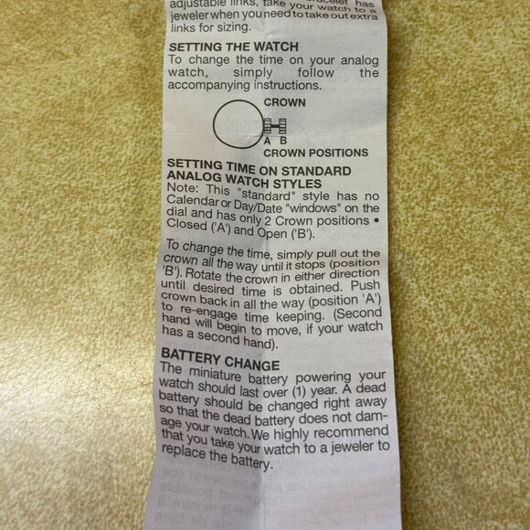 Avon Watch Ring w/April Birthstone Rhinestones Around Dial - Picture 5 of 8